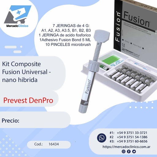 [16434] Kit Composite  Fusion Universal -  nano hibrida- Prevest