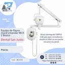 Equipo de Rayos  mural tijera MCX 3 Brazos - Dental  San Justo