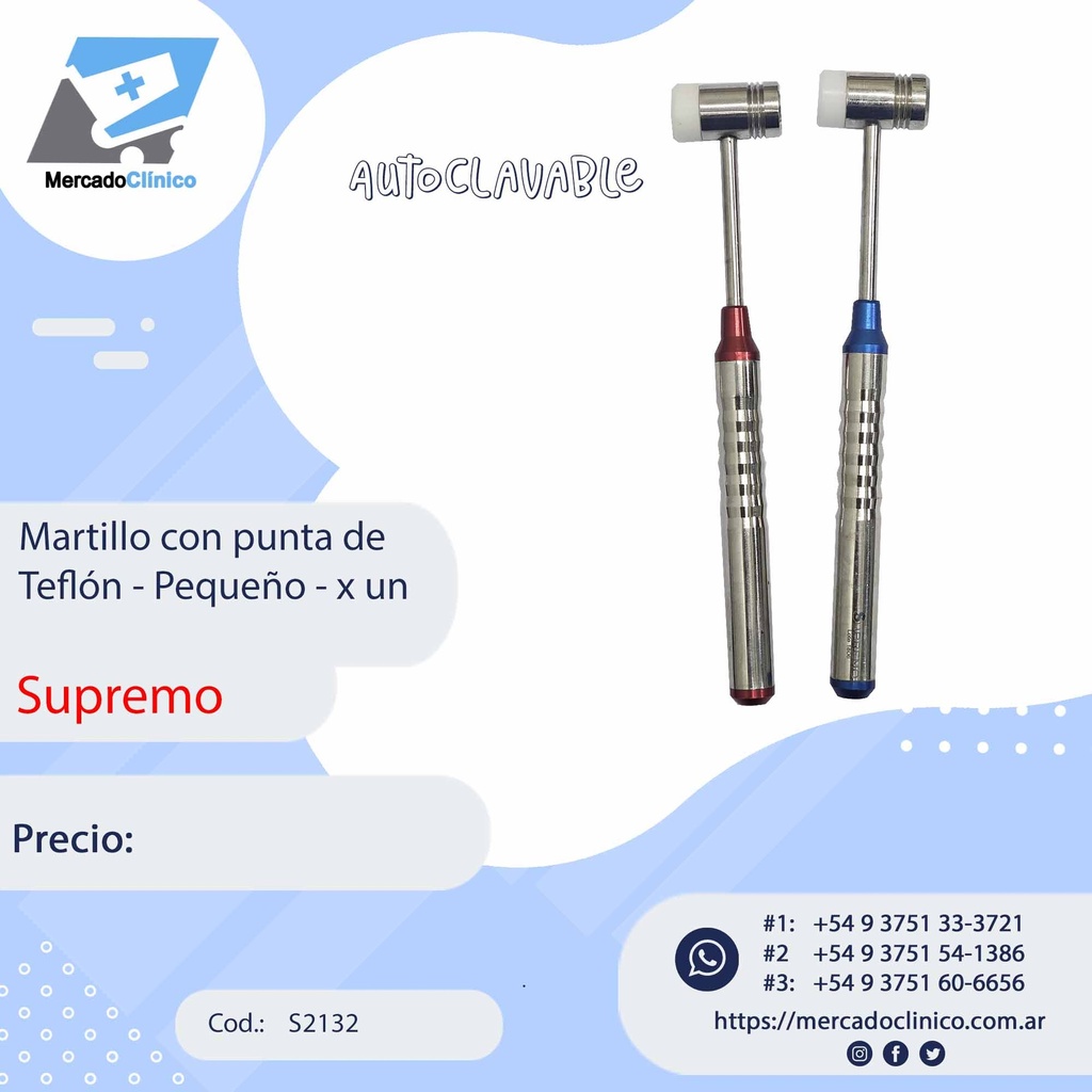 Martillo con punta de Teflón - Pequeño x un - Supremo
