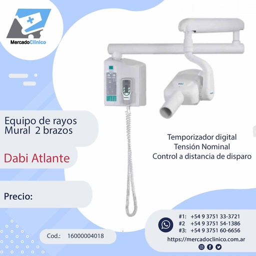 [16000004018] Equipo de rayos Mural  2 brazos - Dabi Atlante