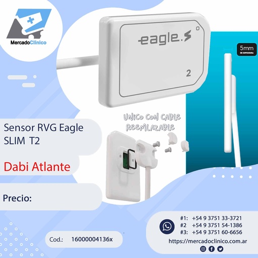 [16000004136x] Sensor RVG Eagle SLIM  T2 - Dabi Atlante