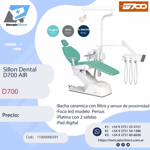 [11000000391] Sillón Dental D700 Air - D700