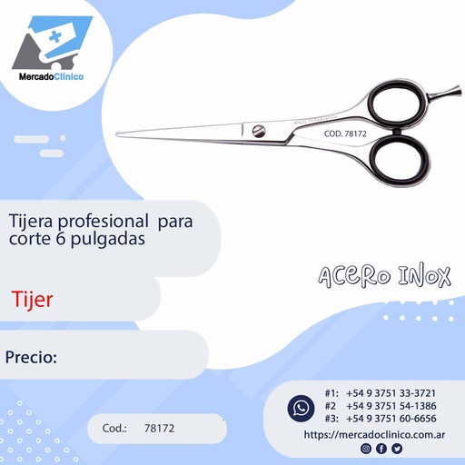 [78172] Tijera profesional  para 
corte 6 pulgadas