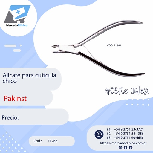 [71263] Alicate para cutícula chico - Pakinst