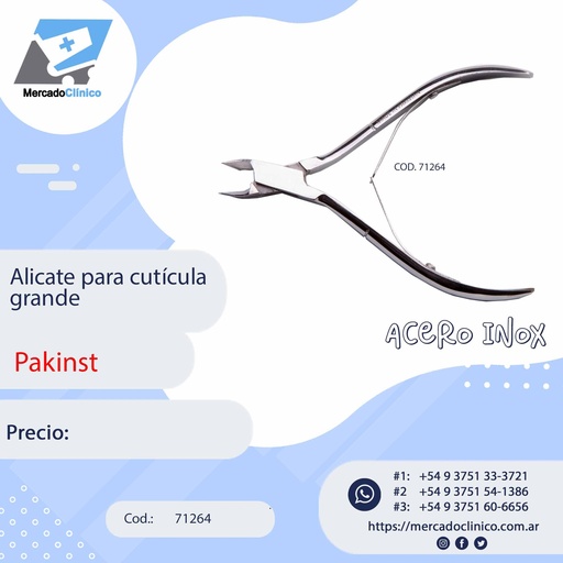 [71264] Alicate para cutícula grande - Pakinst