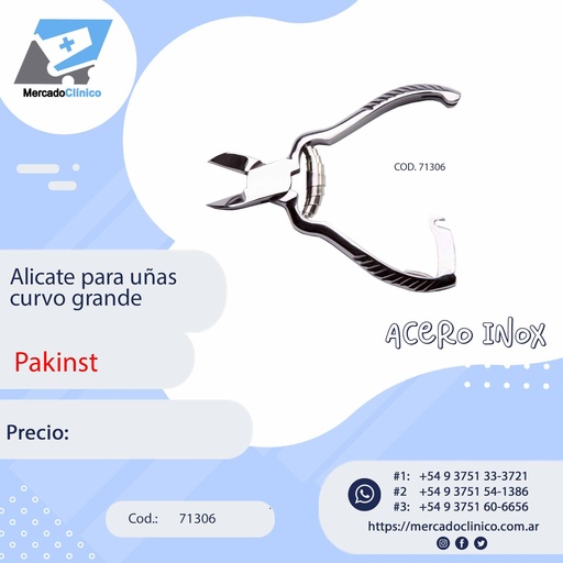 [71306] Alicate para uñas curvo grande -Pakinst