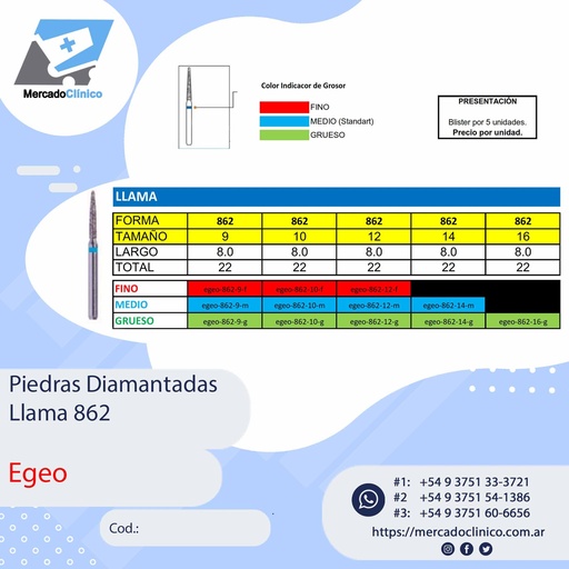 Piedras Diamantadas Llama  862 - X 5 UNIDADES - Egeo /  Smdent