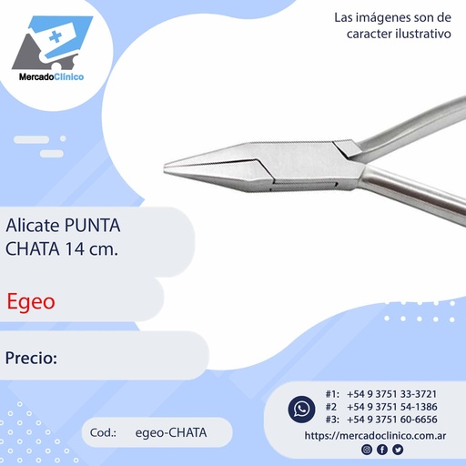[egeo-CHATA] Alicate Punta Chata 14 cm - Egeo