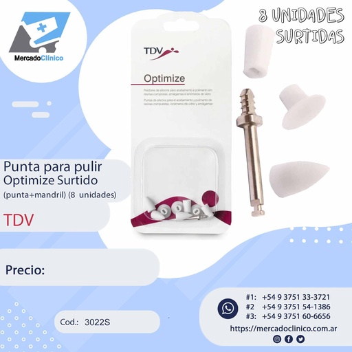 [3322S] Puntas para pulir - Optimize Surtido X 8 - TDV