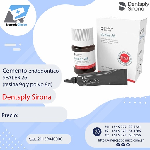 [21139040000] Cemento endodóntico - sealer 26 Denstply Sirona