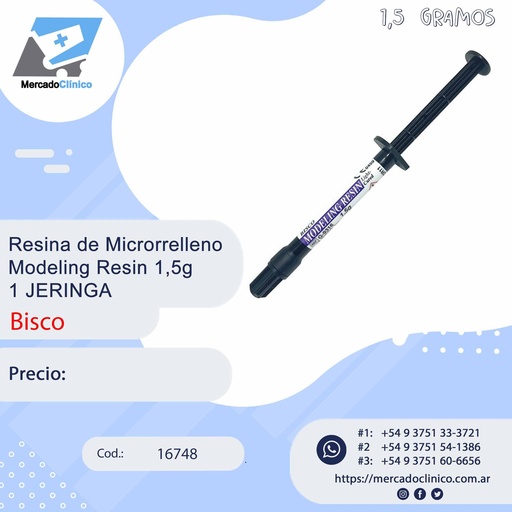 [16748] Resina de Microrrelleno - Modelador de resina 1,5g, Bisco