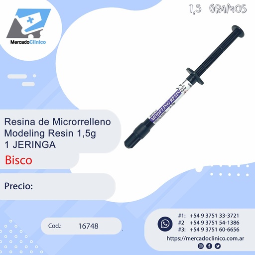 [16748] Resina de Microrrelleno, Modeling Resin 1,5g, Bisco