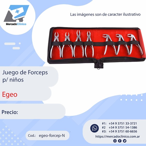 [egeo-forcep-N] Juego de Forceps p/ Niños - Egeo