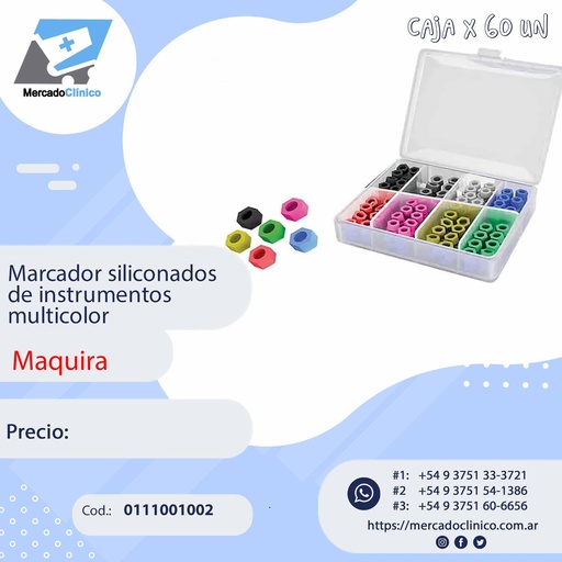 [0111001002] Marcador siliconados de instrumentos - Multicolor - Maquira