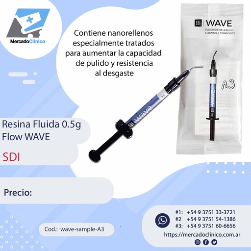 [wave-sample-A3] Resina Fluida 0.5g - Flow WAVE -SDI