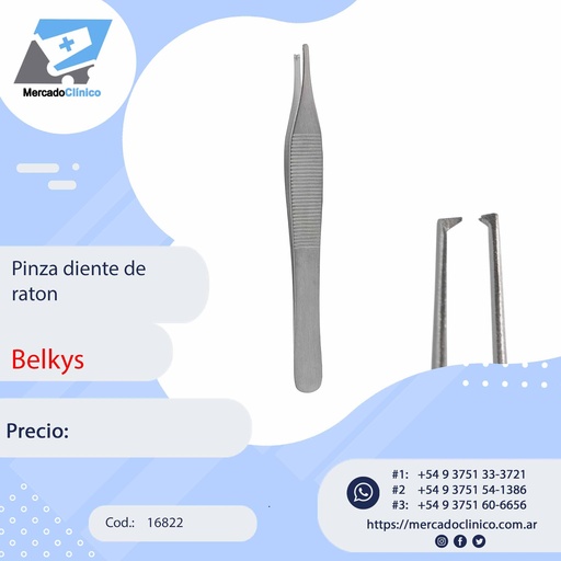 [16822] Pinza diente de ratón - Belkys