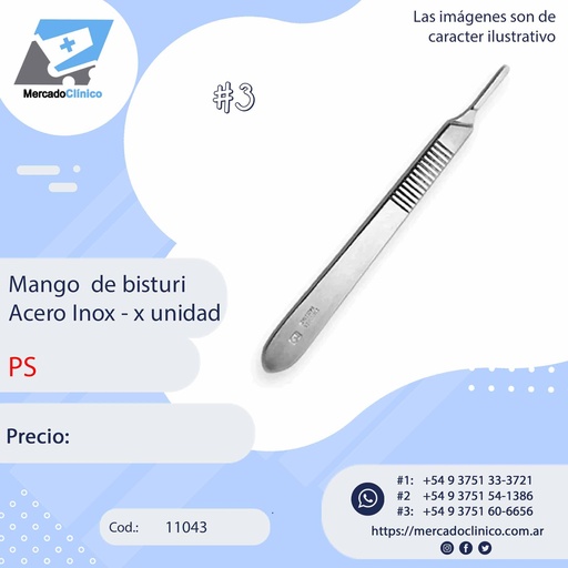 [11043] Mango de bisturí #3 - PS
