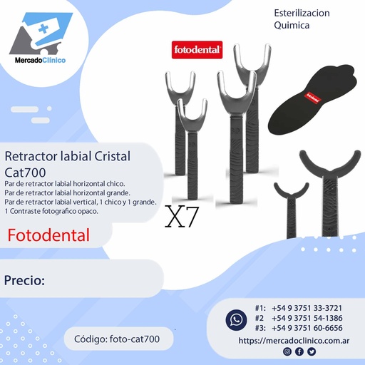 [foto-cat700] Retractor labial Cristal Cat700 - Fotodental