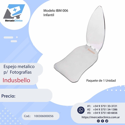 [100306000056] Espejo Metálico para Fotografías Infantil - Indusbello