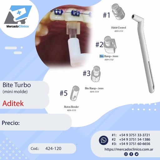 [424-120+4] Bite Turbo - mini molde - Tecnident