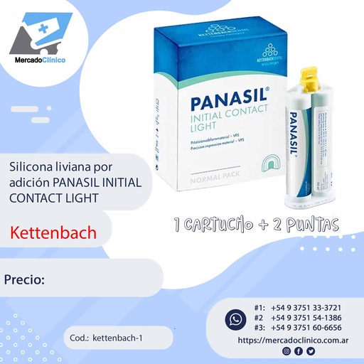 [kettenbach-1] Silicona liviana por adición PANASIL INITIAL 
CONTACT LIGHT - Kettenbach
