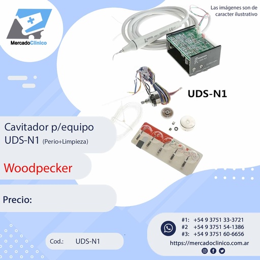 [UDS-N1] Cavitador p/equipo UDS-N1 (Perio+Limpieza) - Woodpecker