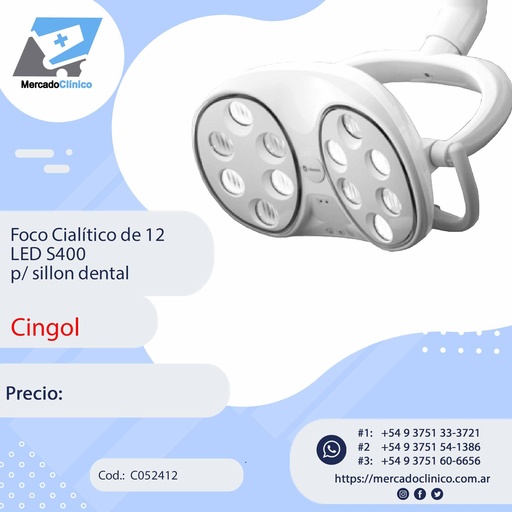 [C052412] Foco Cialítico de 12 LED S400 p/ sillón dental - Cingol