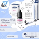 Combo / kit 7 Resinas APPLIC + 1 Adhesivo Bond 2.1 - Maquira