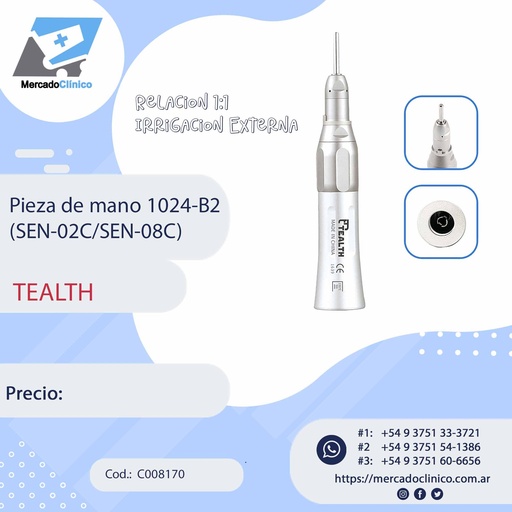 [C008170] Pieza de mano 1024-B2 (SEN-02C/SEN-08C) - Tealth