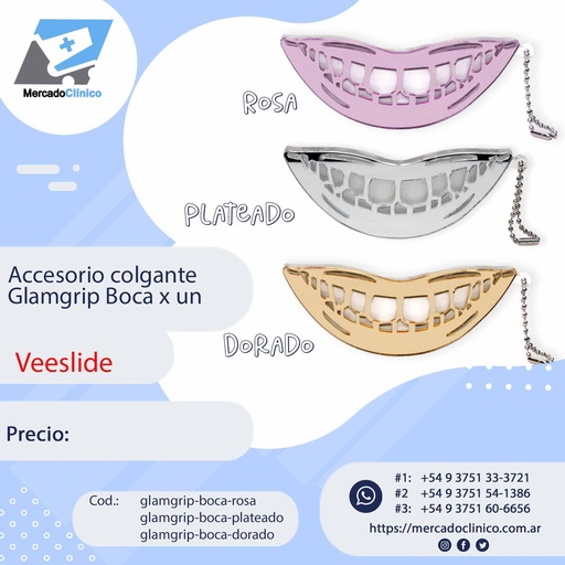 Accesorio colgante / llavero Glamgrip Boca - VEESLIDE