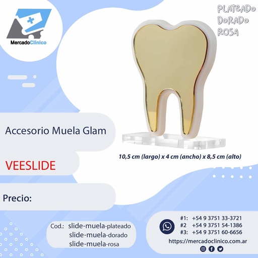 Accesorio Muela Glam + dos llaveros- Veeslide