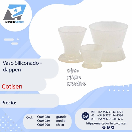 Vaso  siliconado - dappen - Cotisen