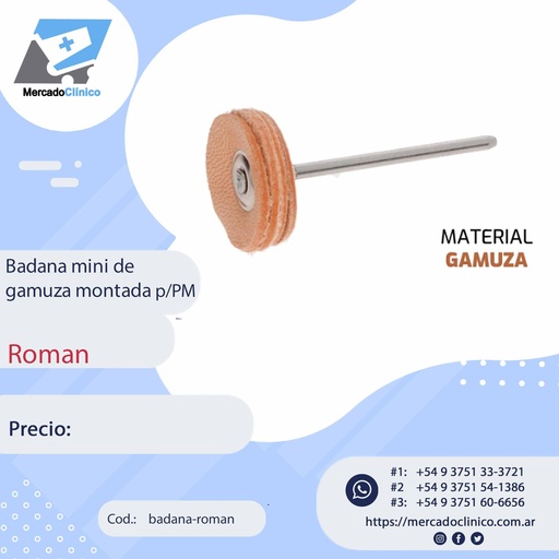 [badana-roman] badana de gamuza de 20 PM para pieza de mano