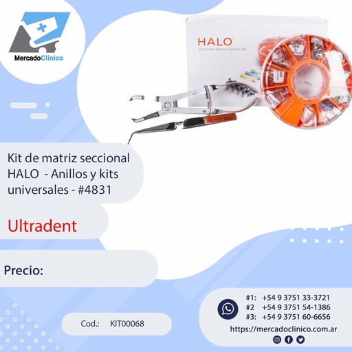[KIT00068] Kit de matriz seccional HALO  - Anillos y kits universales - #4831 - Ultradent
