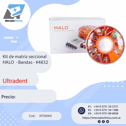 [KIT00069] Kit de matriz seccional HALO  - Bandas - #4832 - Ultradent