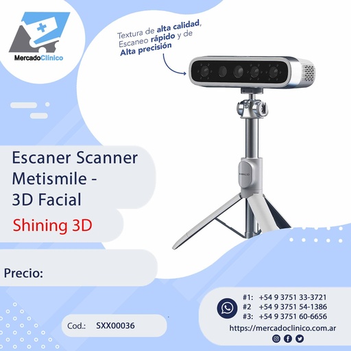[SXX00036] Escaner Scanner Metismile - 3D Facial - Shining 3D