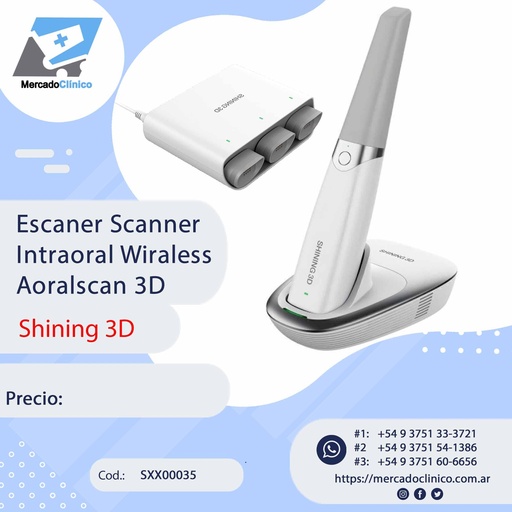 [SXX00035] Escaner / Scanner Aoralscan 3 - Intraoral- Inalámbrico - Shining 3D