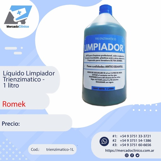 [trienzimatico-1L] Líquido limpiador Tri enzimatico - 1 Litro