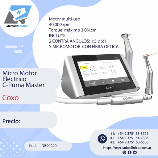 [INB00220] Micro Motor eléctrico C-PUMA MASTER - Coxo