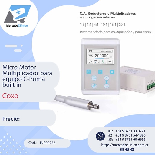[INB00256] Micro Motor  Multiplicador para equipo C-Puma  built in - Coxo