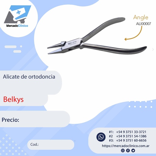 [ALI00007] Alicate de ortodoncia Angle  - Belkys