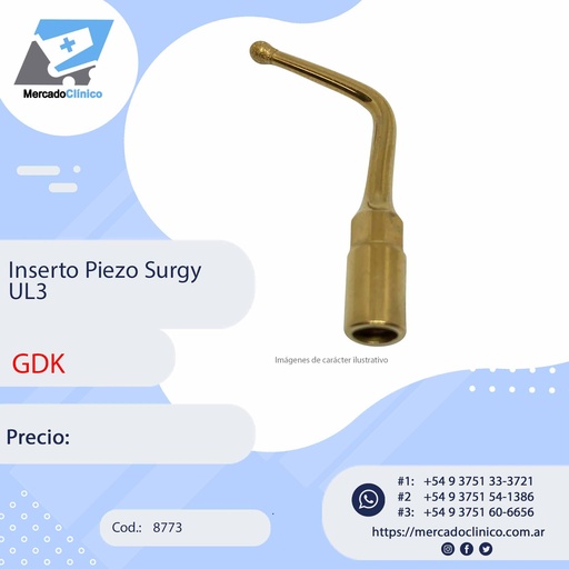 [8773] Inserto Piezo Surgy UL3 - GDK