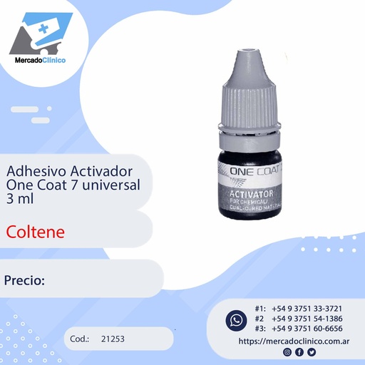 [21253] Adhesivo activador One Coat 7 Universal - 3ml - Coltene
