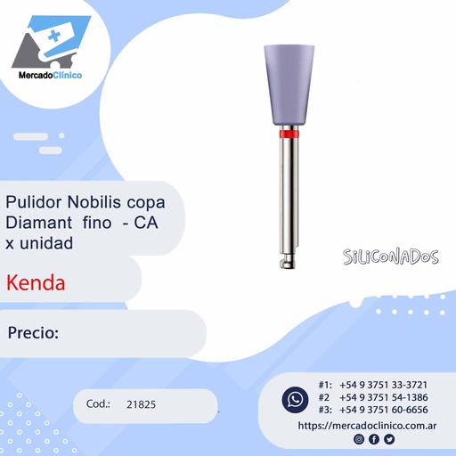 [21825] Kit Pulidor copa Noblis Diamant Fino- CA x 1 unidad - Kenda