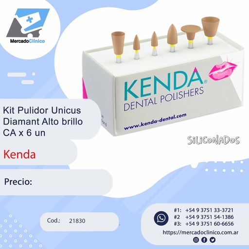[21830] Kit Pulidor Unicus Diamant Alto brillo  CA x 6 un - Kenda