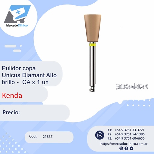 [21835] Pulidor copa  Unicus Diamant Alto brillo -  CA x 1 un - Kenda