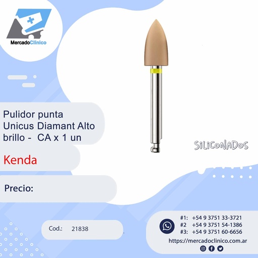 [21838] Pulidor punta Unicus Diamant Alto brillo -  CA x 1 un - Kenda