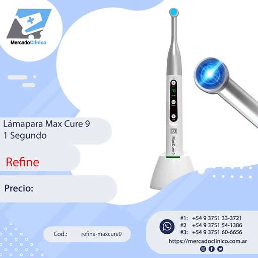 [refine-maxcure9] Lámpara Led 1 segundo - MAXCURE 9 - REFINE