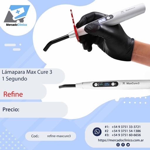 [refine-maxcure3] Lámpara Led 1 segundo - MAXCURE 3 - REFINE 