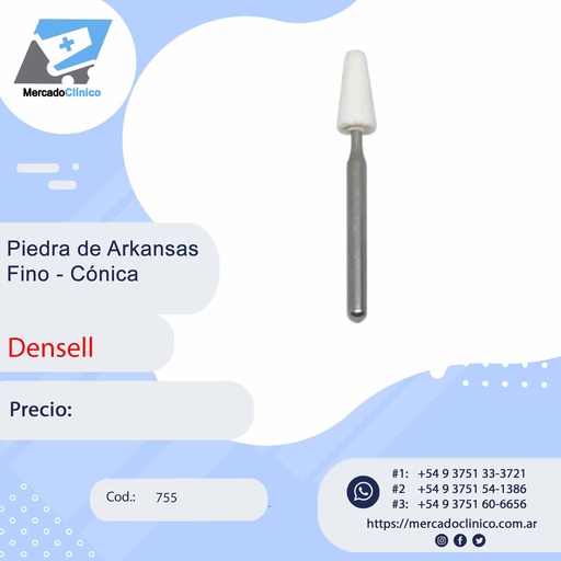[755] Piedra Arkansas Fino - Cónica - 755 - Densell